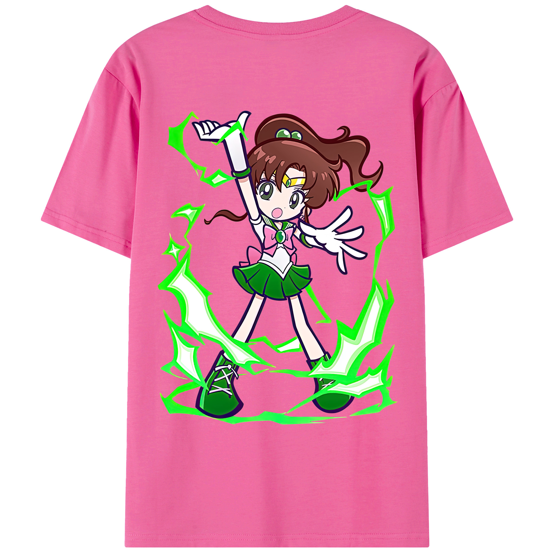 （画像用） 美少女戦士セーラームーン 木野 まこと きの まこと Sailor Moon Kino Makoto （セーラージュピター；Sailor Jupiter） レディース半袖Tシャツ(バックプリント)